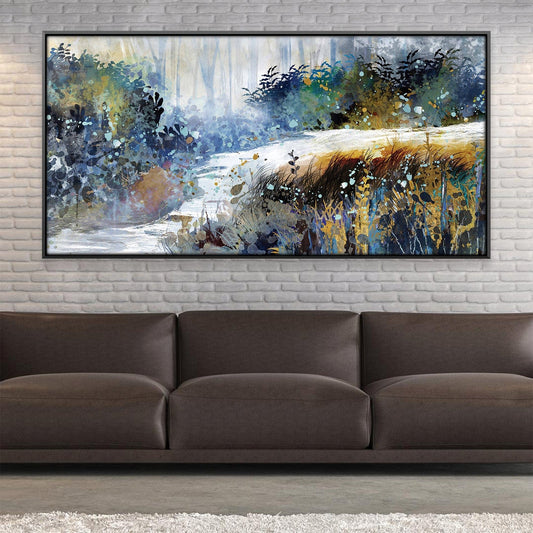 Abstract Currents Canvas Art 50 x 25cm / Framed Prints Clock Canvas